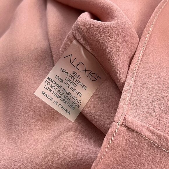 Alexis Flutter Sleeve‎ Handkerchief Vneck Midi Dress Pink XS Romantic Coquette - Picture 11 of 13